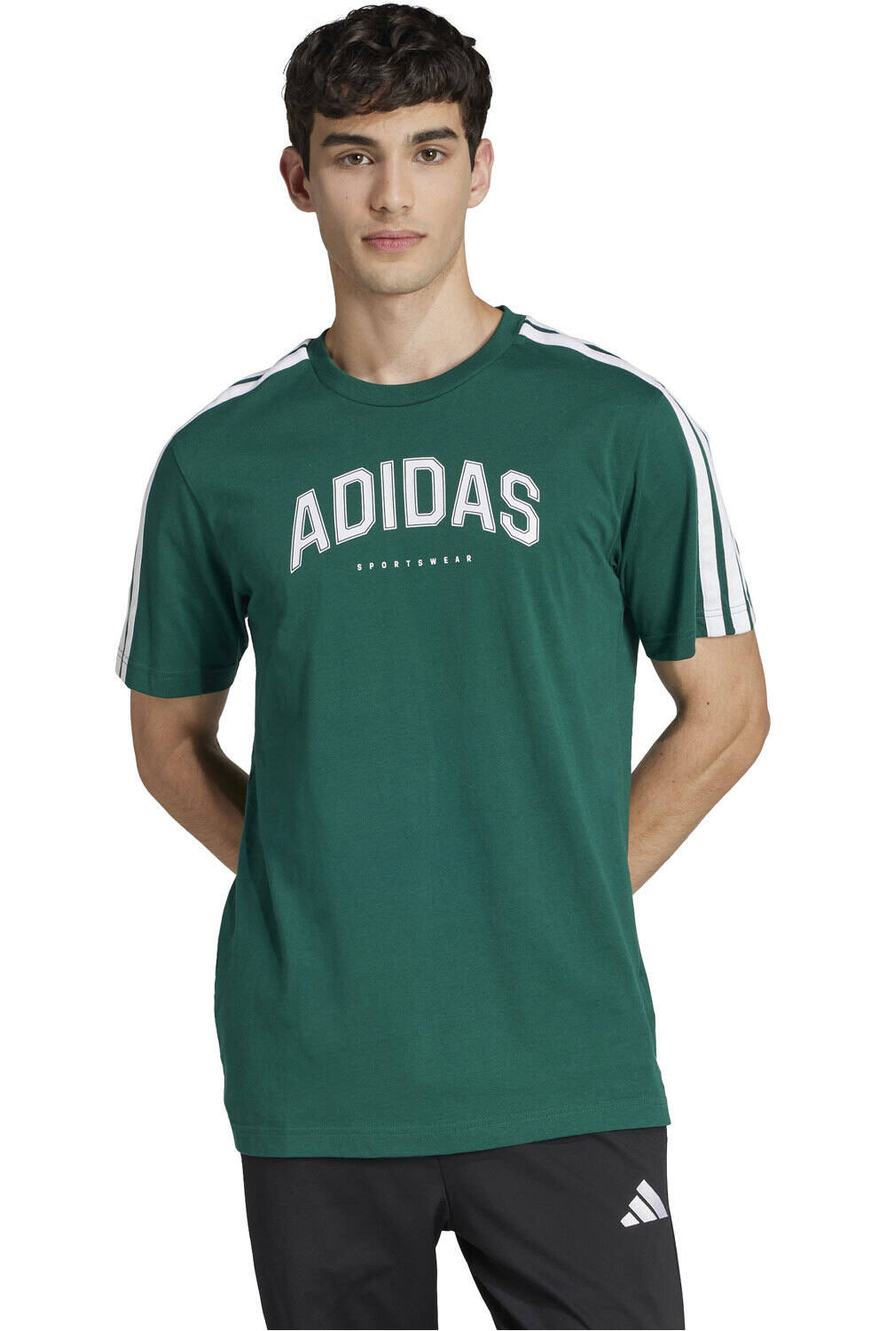 adidas camiseta manga corta hombre M C COLLEG TEE vista frontal