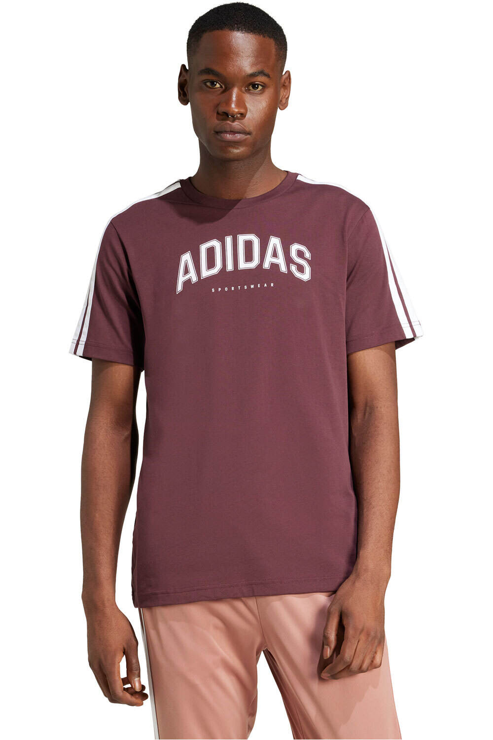 adidas camiseta manga corta hombre M C COLLEG TEE vista frontal