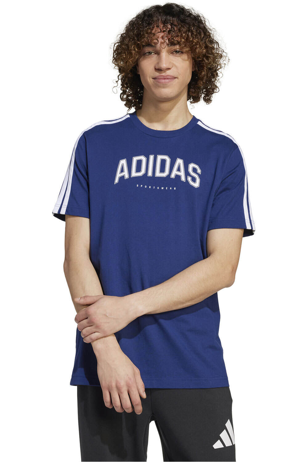adidas camiseta manga corta hombre M C COLLEG TEE vista frontal