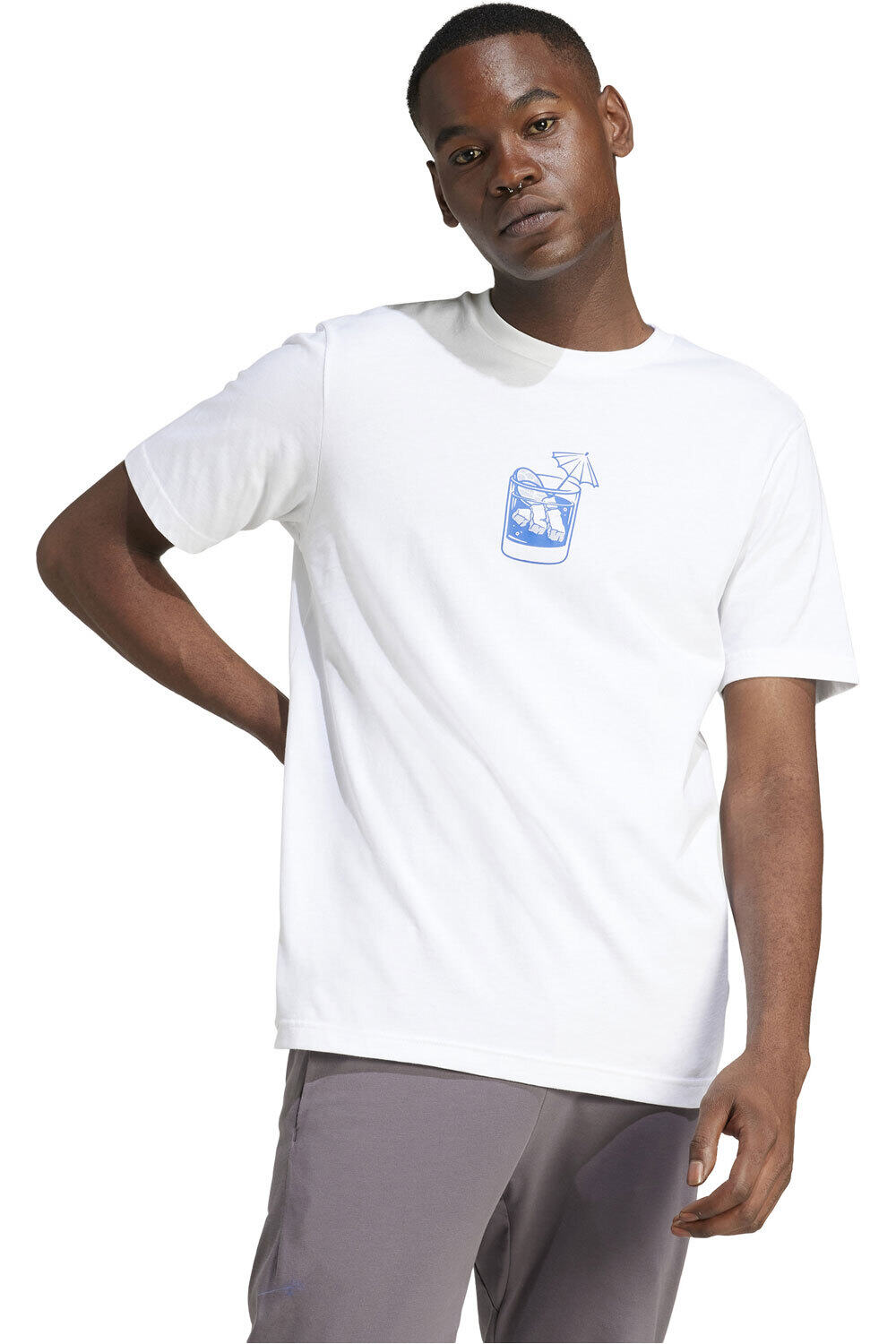 adidas camiseta manga corta hombre M L DRINK TEE vista frontal