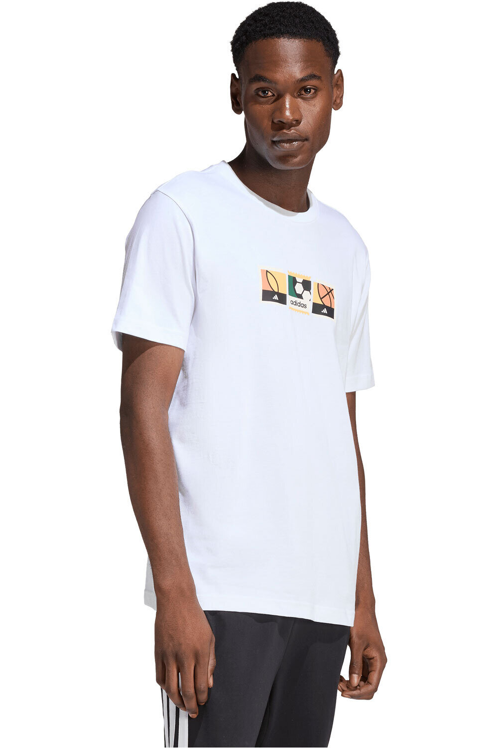 adidas camiseta manga corta hombre MEMORIES OF SPORT STAMPS GRAPHIC vista frontal