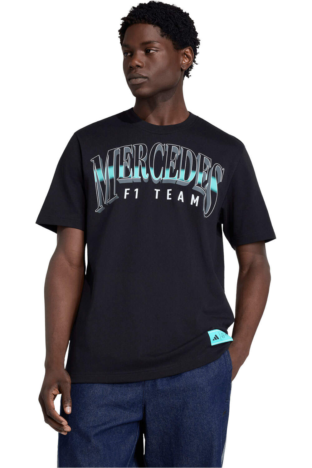 adidas camiseta manga corta hombre MERCEDES-AMG PETRONAS F1 LAS VEGAS vista frontal