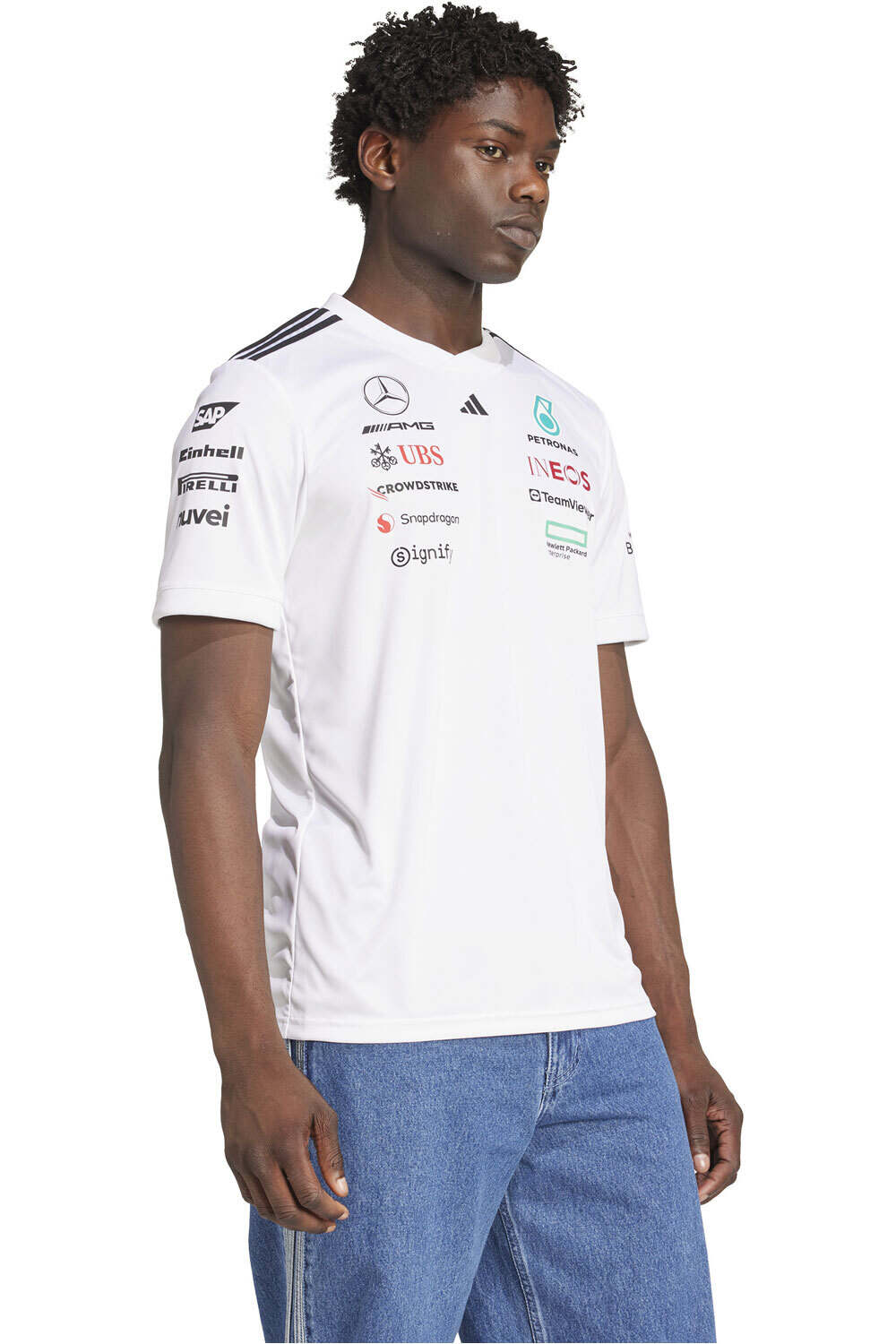 adidas camiseta manga corta hombre MERCEDES AMG PETRONAS F1 TEAM vista detalle