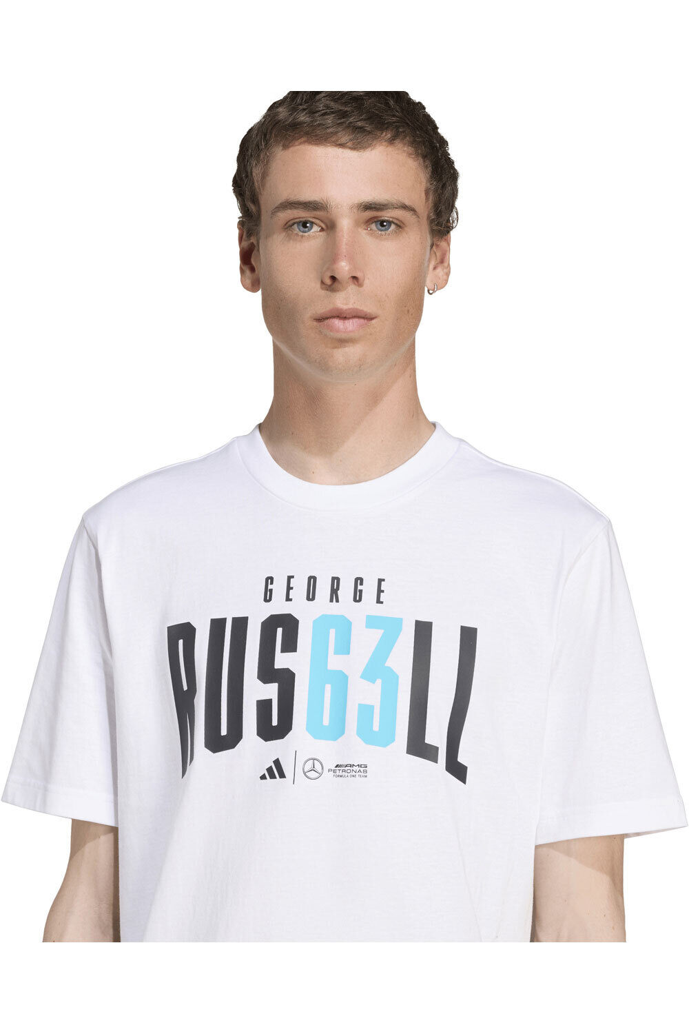 adidas camiseta manga corta hombre MERCEDES AMG PETRONAS GEORGE RUSSELL 03