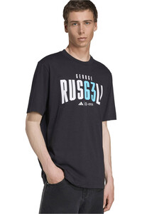 adidas camiseta manga corta hombre MERCEDES AMG PETRONAS GEORGE RUSSELL vista detalle