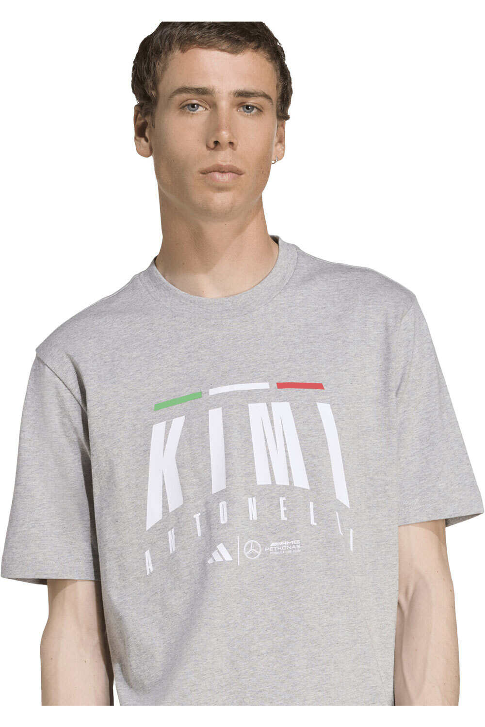 adidas camiseta manga corta hombre MERCEDES AMG PETRONAS KIMI ANTONELLI vista detalle