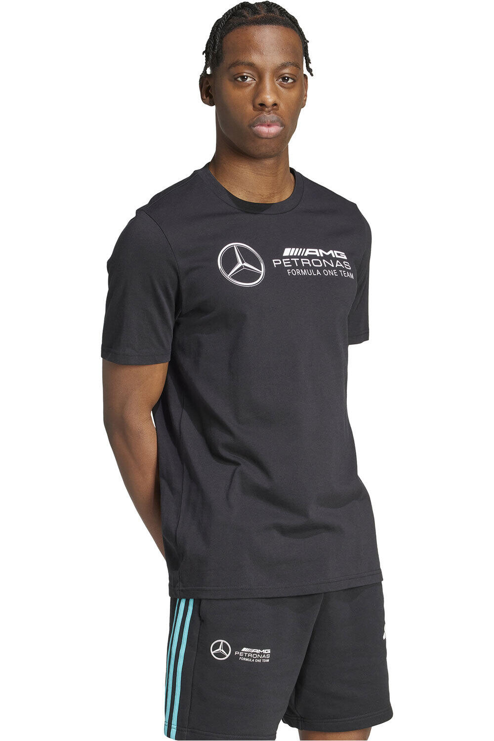 adidas camiseta manga corta hombre MERCEDES F1 TEAM DNA GRAPHIC vista detalle