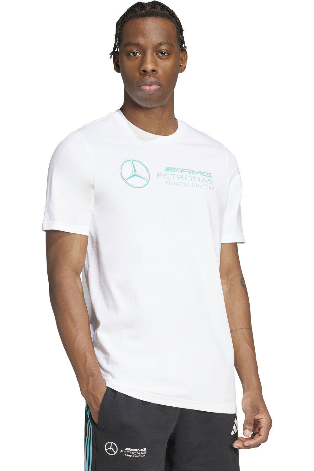 adidas camiseta manga corta hombre MERCEDES F1 TEAM DNA GRAPHIC vista detalle