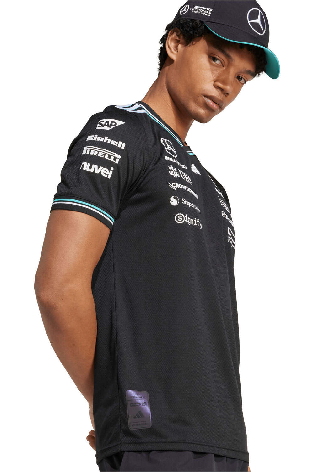 adidas camiseta manga corta hombre MERCEDES F1 TEAM DRIVER vista detalle