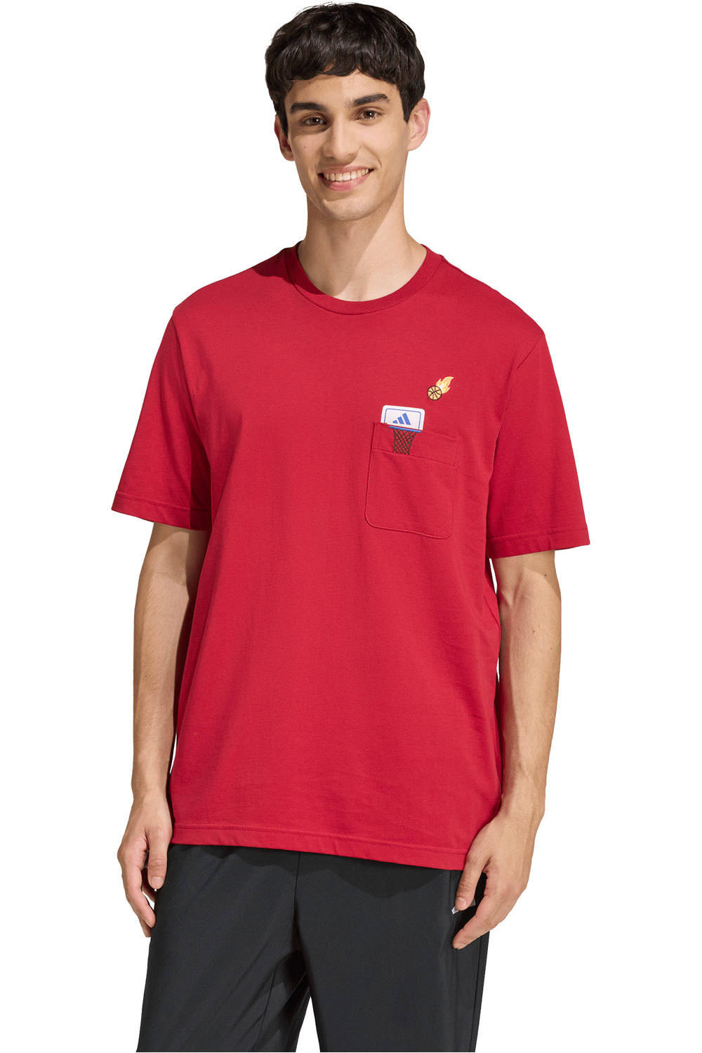 adidas camiseta manga corta hombre MINI EMBROIDERY vista frontal