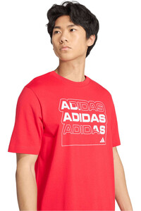 adidas camiseta manga corta hombre MULTI LINEAR LOGO GRAPHIC vista detalle