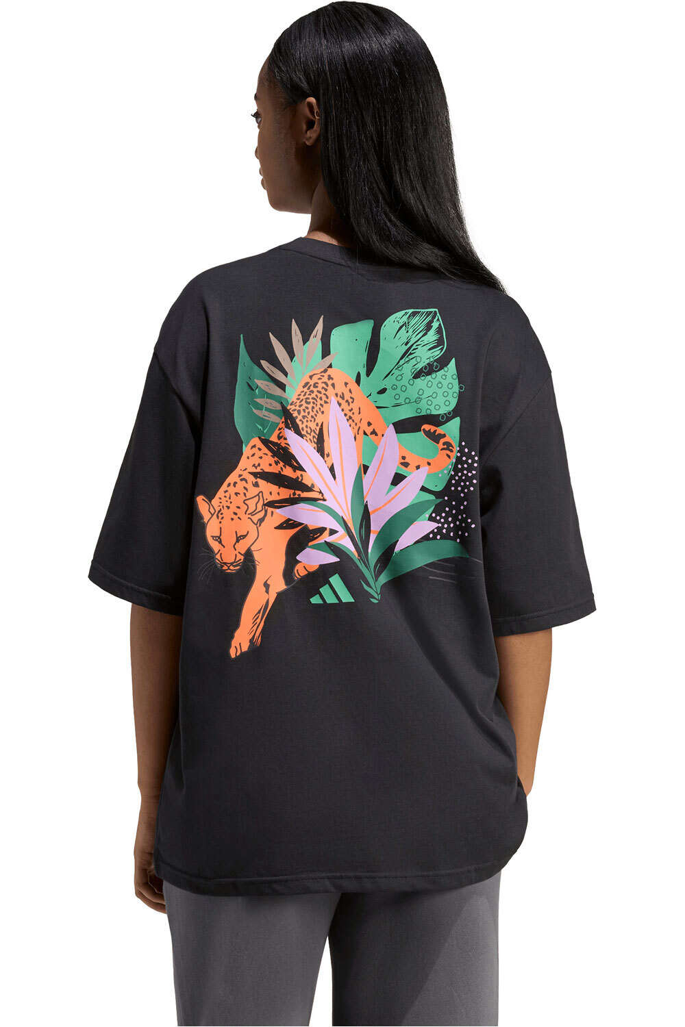 adidas camiseta manga corta mujer ANIMAL PRINT vista trasera