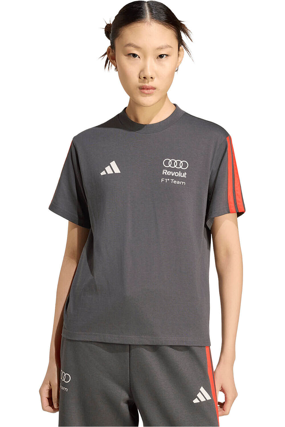 adidas camiseta manga corta mujer AUDI FORMULA ONE TEAM DNA vista frontal