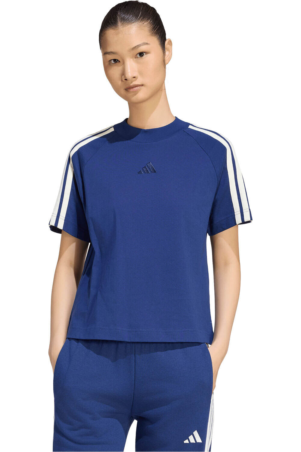 adidas camiseta manga corta mujer CAMISETA ADIDAS KIT 3STRIPES vista frontal
