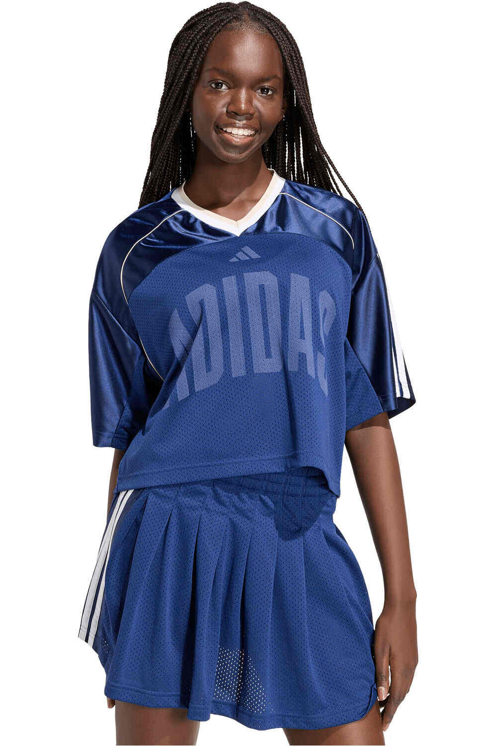 adidas camiseta manga corta mujer Camiseta De Malla Stadium vista frontal