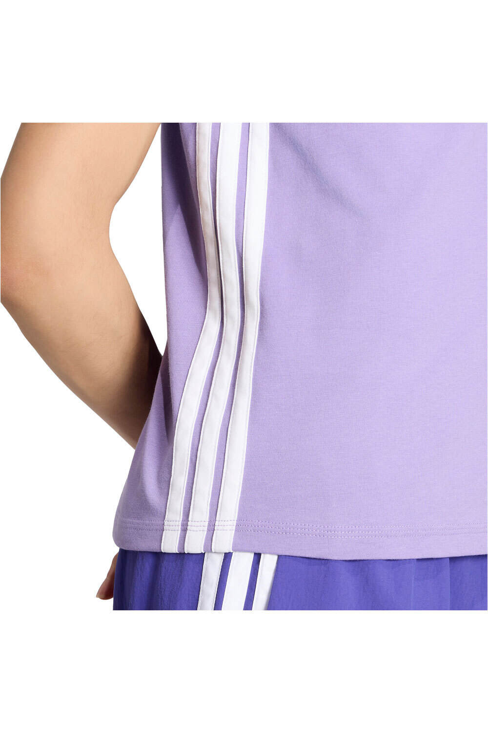 adidas camiseta manga corta mujer Camiseta Essentials Cotton 3 bandas 03