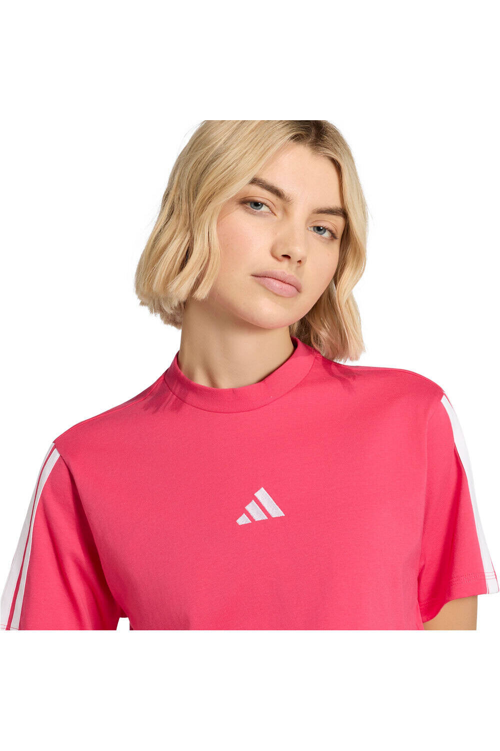 adidas camiseta manga corta mujer Camiseta Essentials Cotton 3 bandas vista detalle
