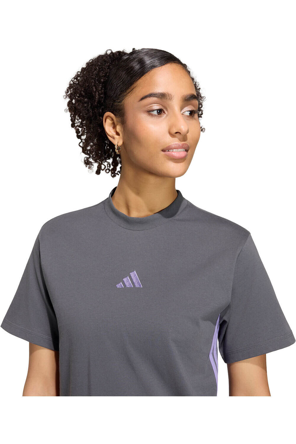 adidas camiseta manga corta mujer Camiseta Essentials Cotton 3 bandas vista detalle