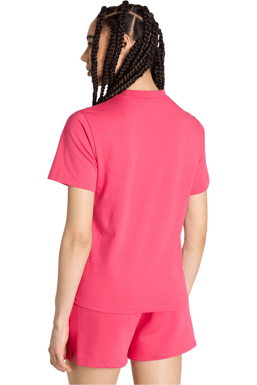 adidas camiseta manga corta mujer Camiseta Essentials Cotton 3 bandas vista trasera