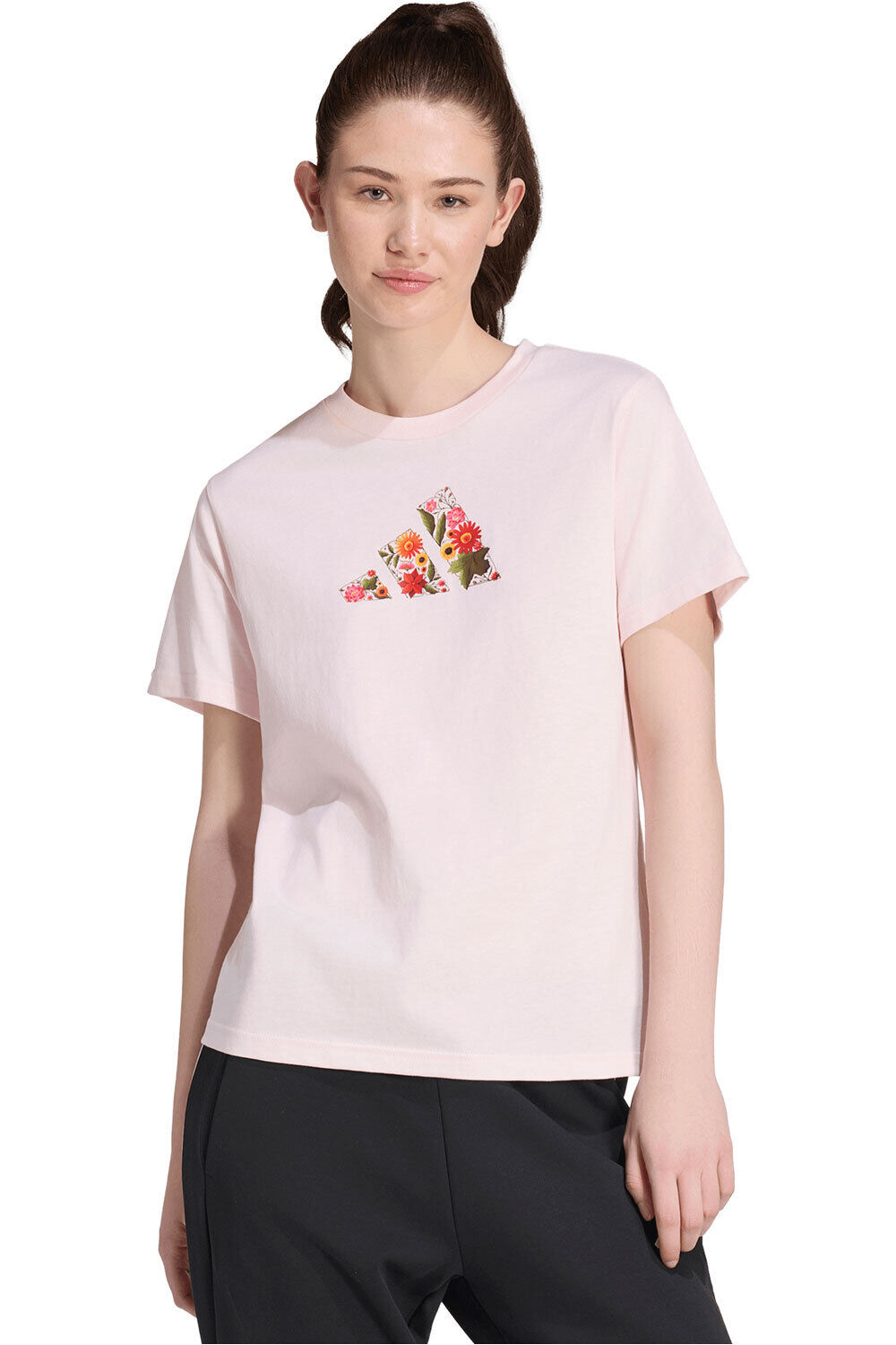 adidas camiseta manga corta mujer CAMISETA ESTAMPADA FLORAL REGULAR vista frontal