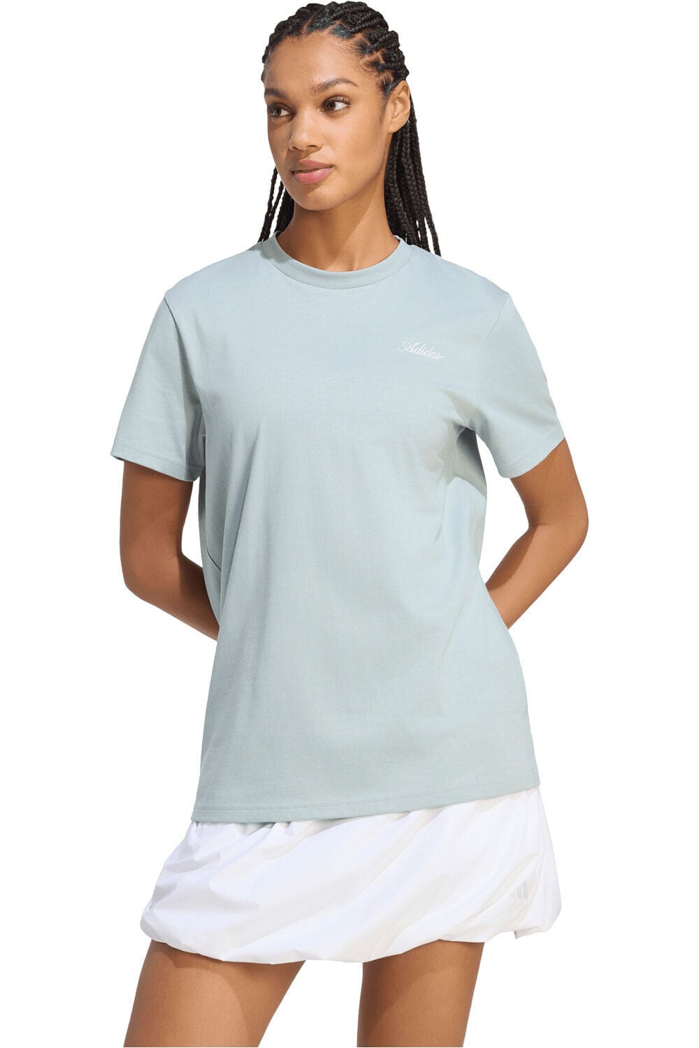 adidas camiseta manga corta mujer CAMISETA ESTAMPADA FOOD LOOSE vista frontal