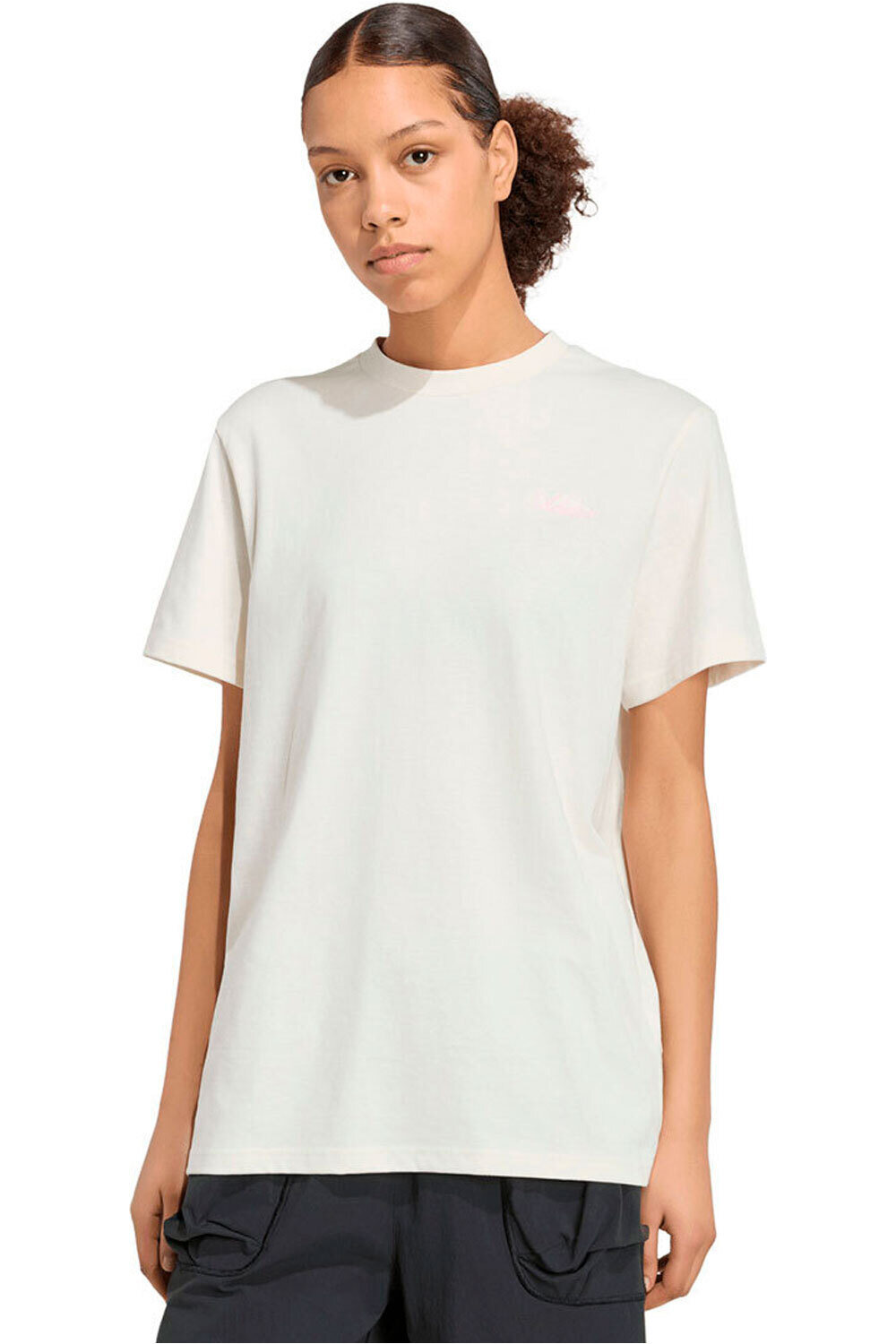 adidas camiseta manga corta mujer CAMISETA ESTAMPADA FOOD LOOSE vista frontal