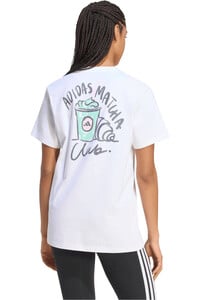 adidas camiseta manga corta mujer CAMISETA ESTAMPADA FOOD LOOSE vista trasera