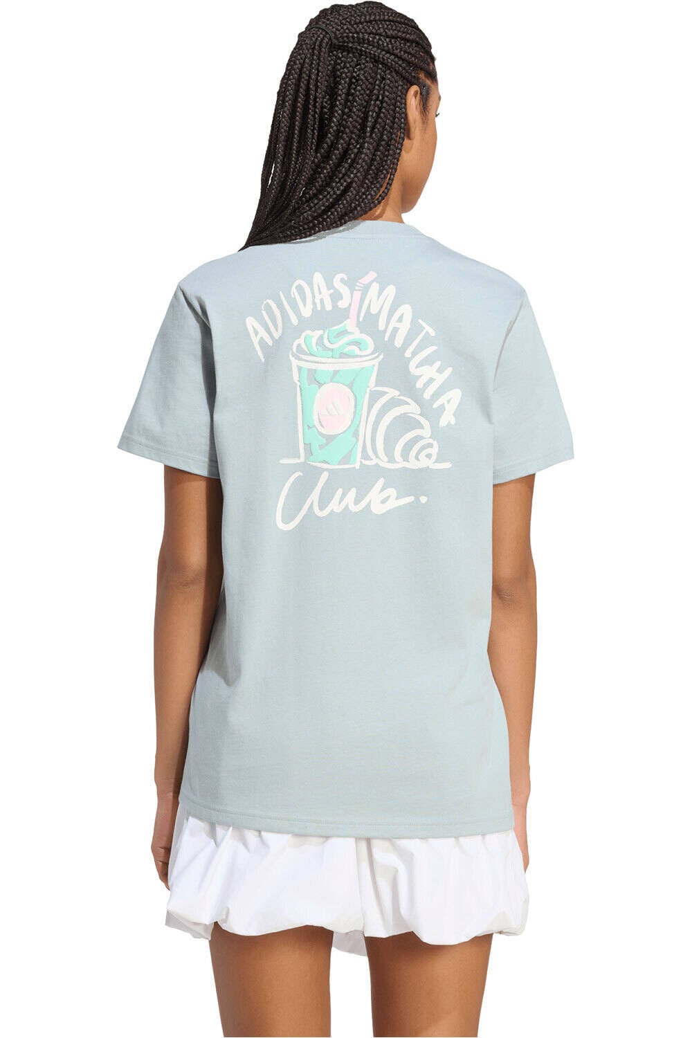 adidas camiseta manga corta mujer CAMISETA ESTAMPADA FOOD LOOSE vista trasera