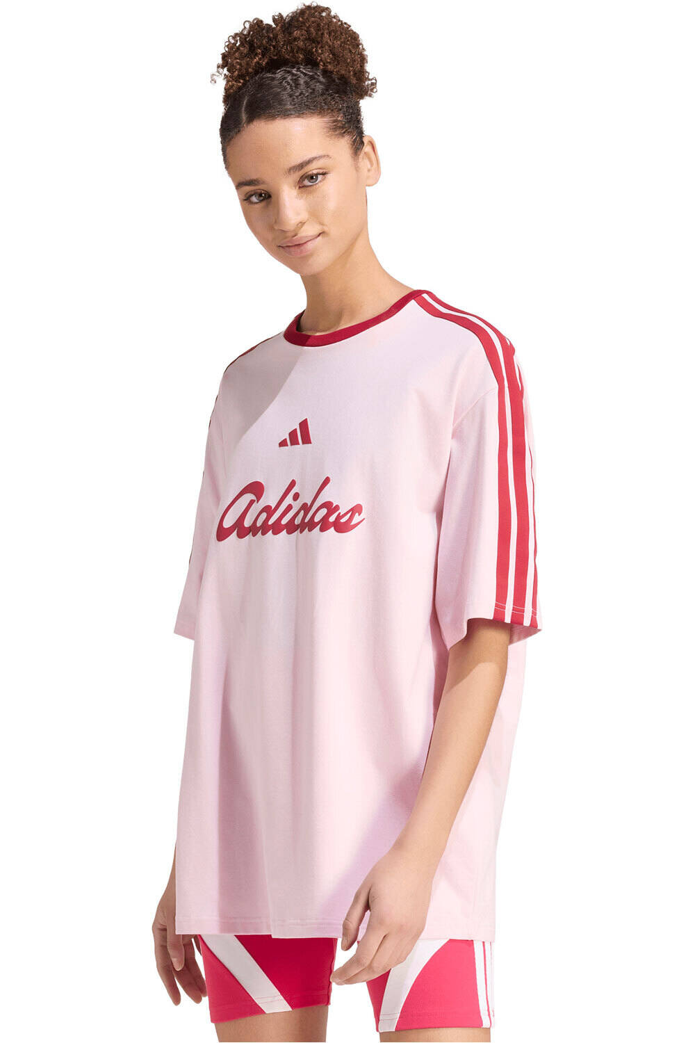 adidas camiseta manga corta mujer CAMISETA LUX TIRO LOOSE GRAPHIC vista frontal