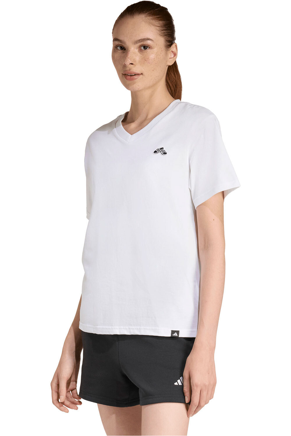 adidas camiseta manga corta mujer CUELLO DE PICO ESTAMPADA SUMMER SLIDE vista frontal