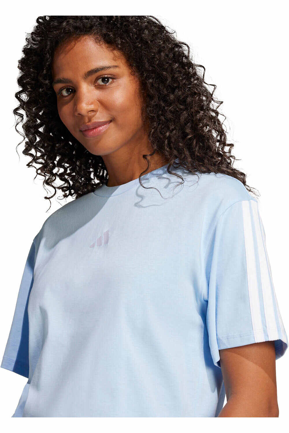 adidas camiseta manga corta mujer ESSENTIALS BOYFRIEND 3 BANDAS 03