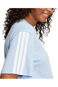 adidas camiseta manga corta mujer ESSENTIALS BOYFRIEND 3 BANDAS 04