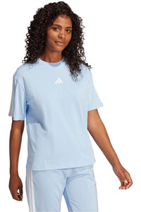 adidas camiseta manga corta mujer ESSENTIALS BOYFRIEND 3 BANDAS vista detalle