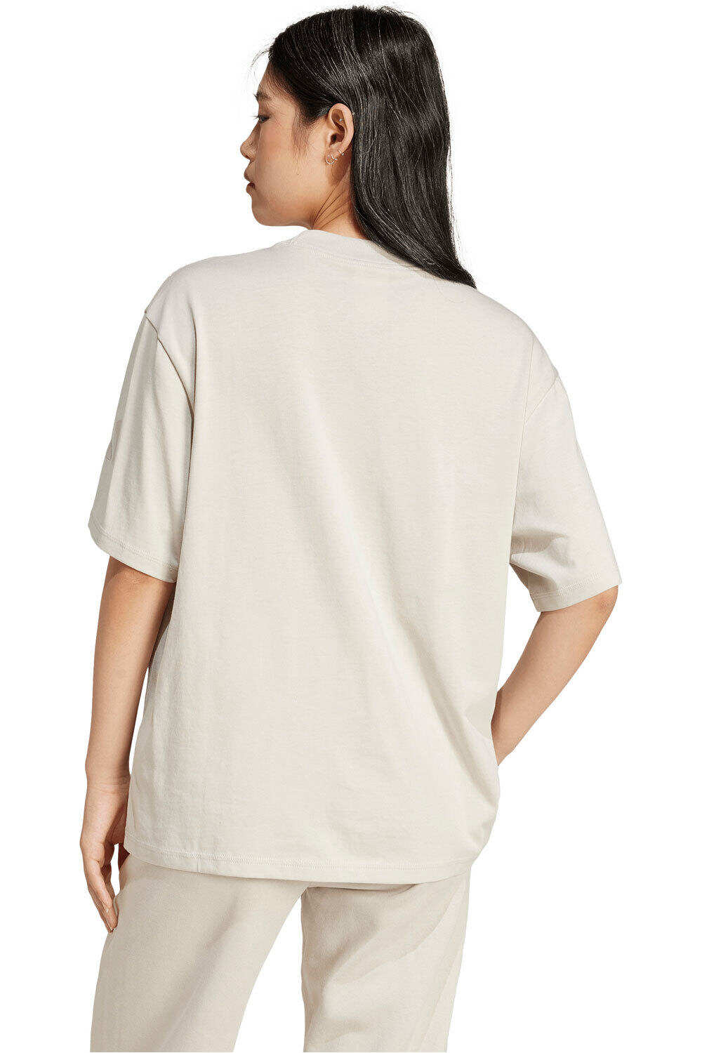 adidas camiseta manga corta mujer ESSENTIALS CONTEMPORARY LOGO BOYFRIEN vista trasera