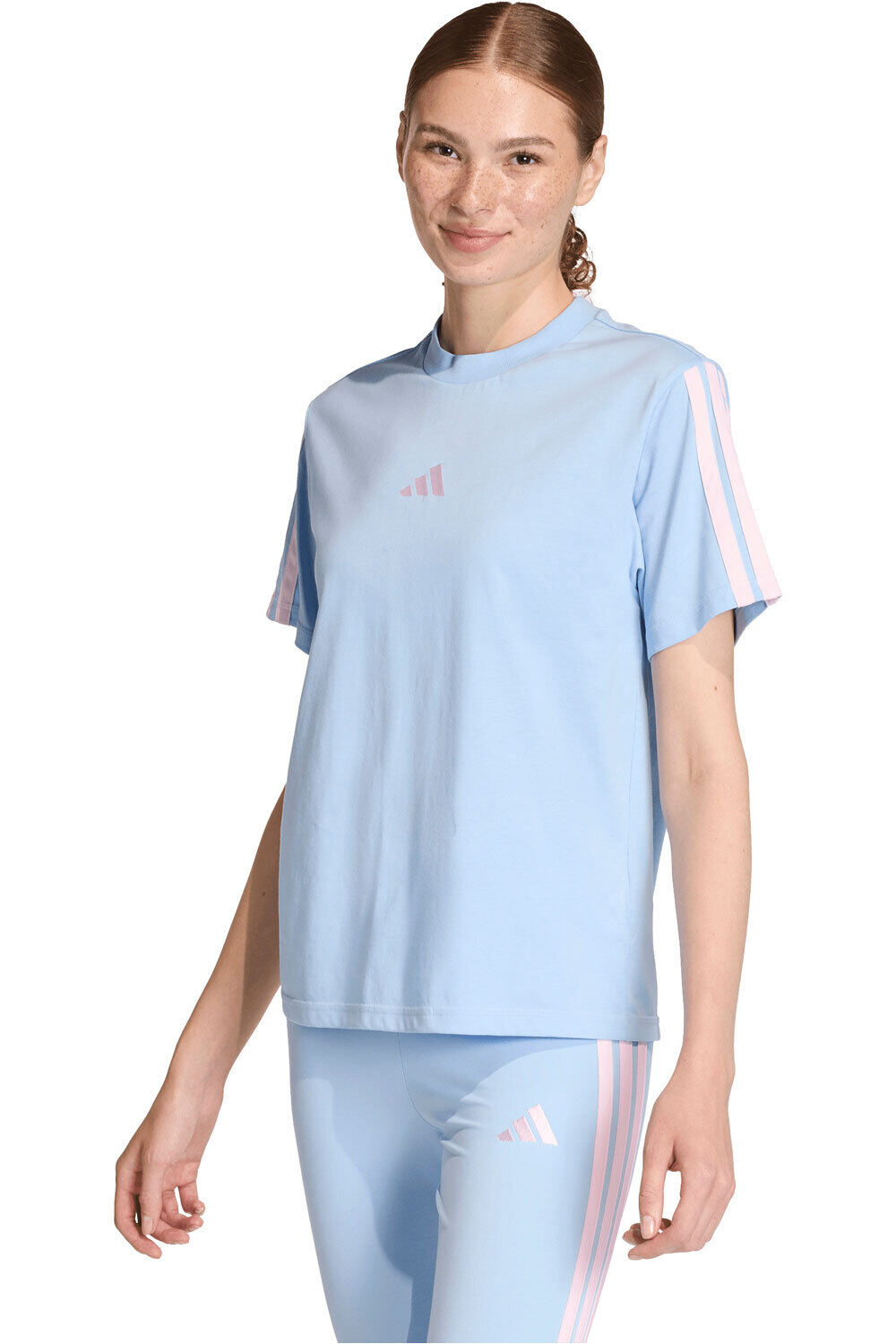 adidas camiseta manga corta mujer ESSENTIALS COTTON vista frontal