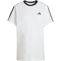adidas camiseta manga corta mujer ESSENTIALS LOOSE 3 BANDAS vista detalle