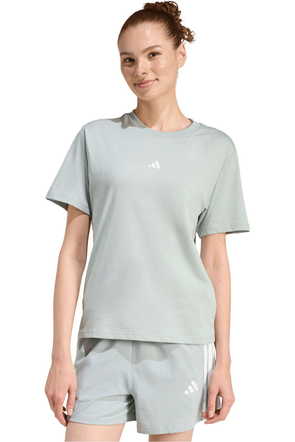 adidas camiseta manga corta mujer ESSENTIALS SMALL LOGO vista frontal