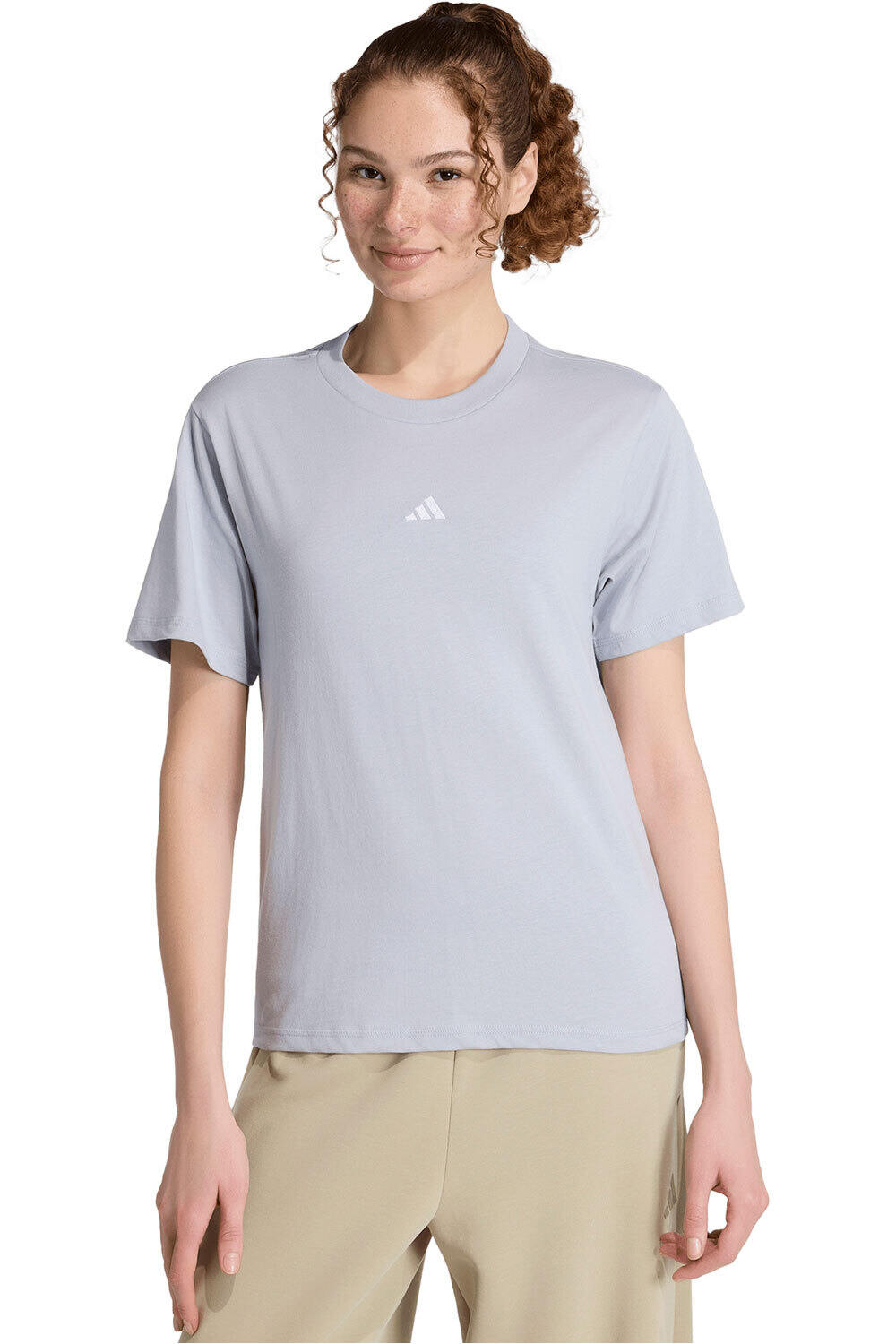 adidas camiseta manga corta mujer ESSENTIALS SMALL LOGO vista frontal