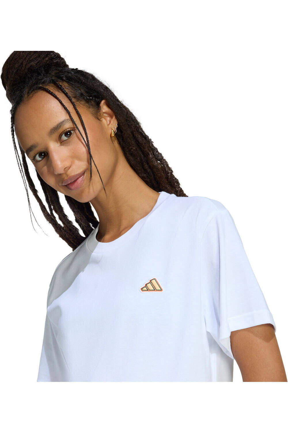 adidas camiseta manga corta mujer ESTAMPADA COLOUR ICON vista detalle