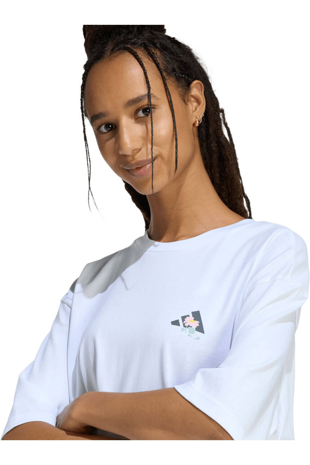 adidas camiseta manga corta mujer ESTAMPADA HOLGADA SOFT SIDE vista detalle