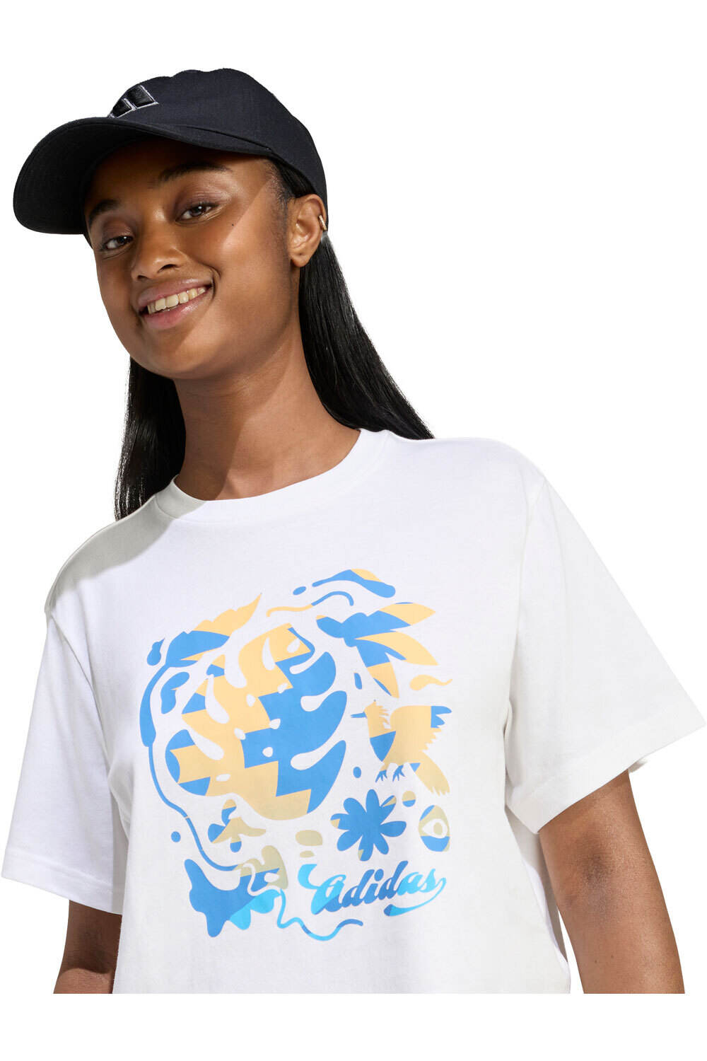 adidas camiseta manga corta mujer ESTAMPADA HOUSE OF TIRO COMMUNITY vista detalle