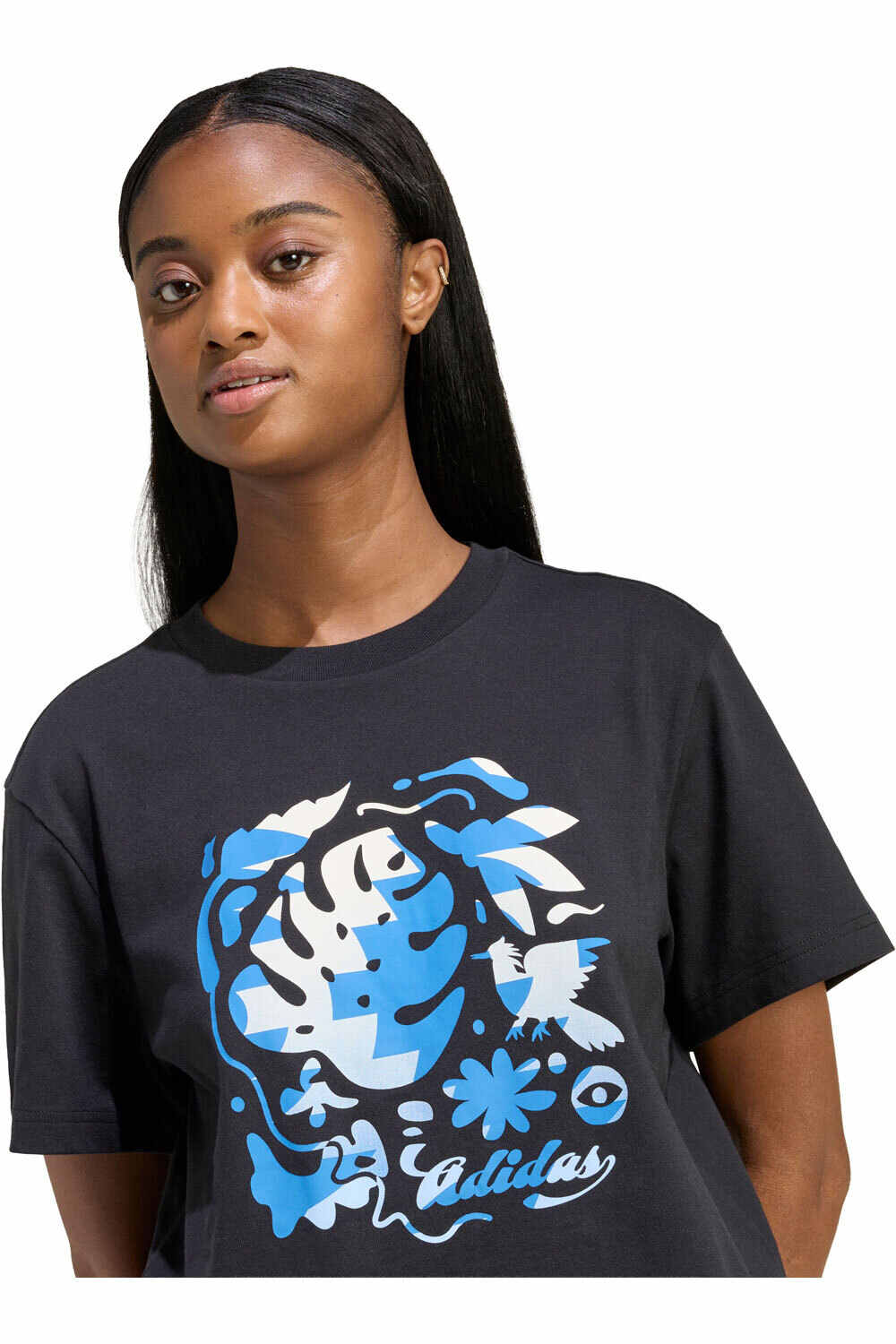 adidas camiseta manga corta mujer ESTAMPADA HOUSE OF TIRO COMMUNITY vista detalle