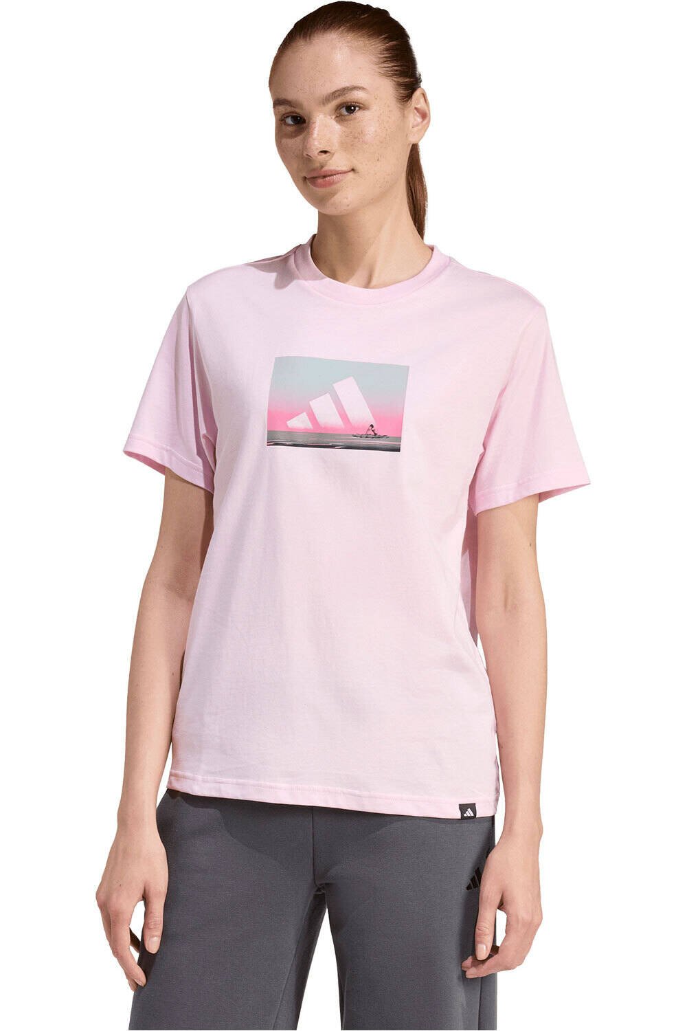 adidas camiseta manga corta mujer ESTAMPADA OUTDOOR ADVENTURE vista frontal