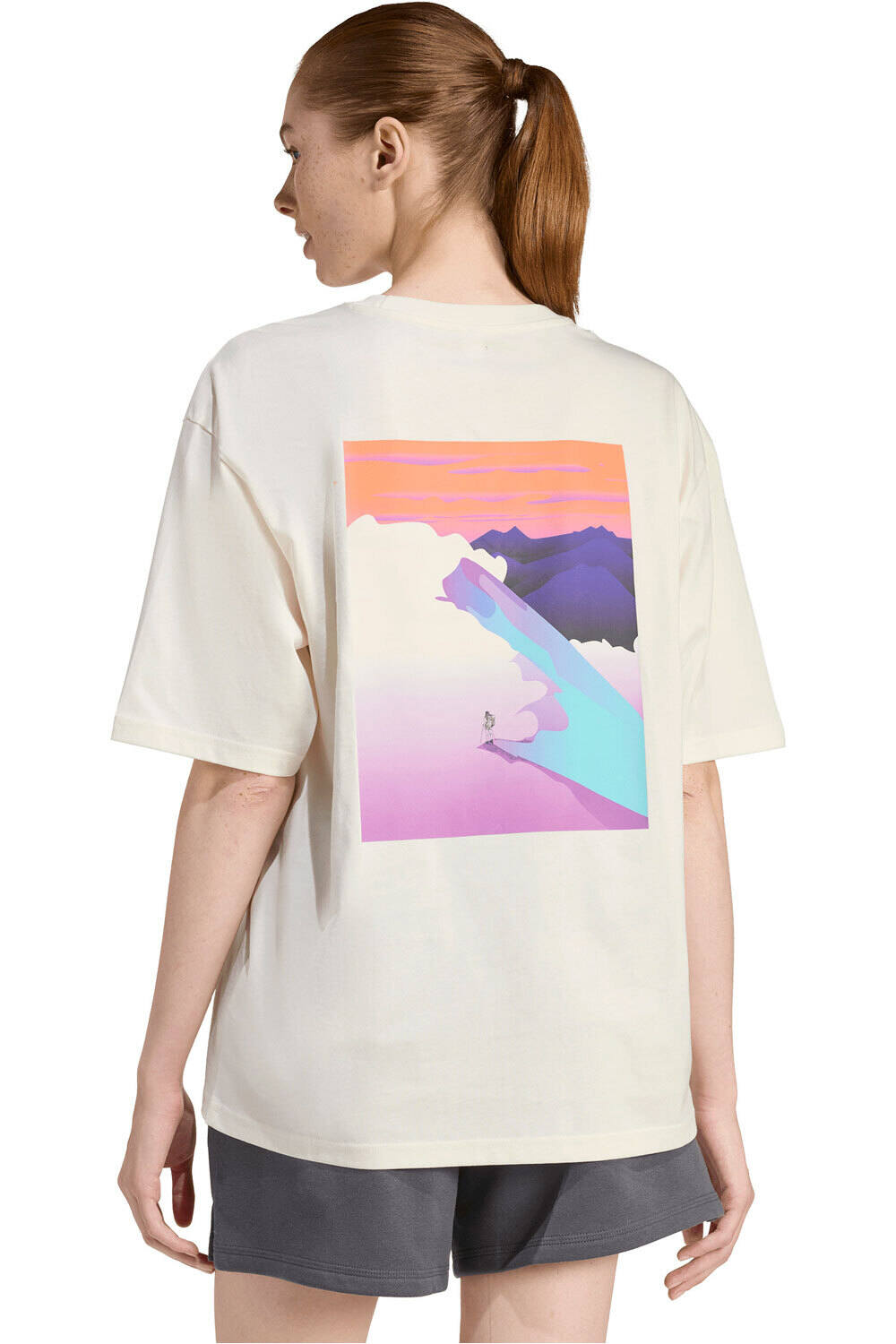 adidas camiseta manga corta mujer ESTAMPADA OUTDOOR ADVENTURE vista trasera