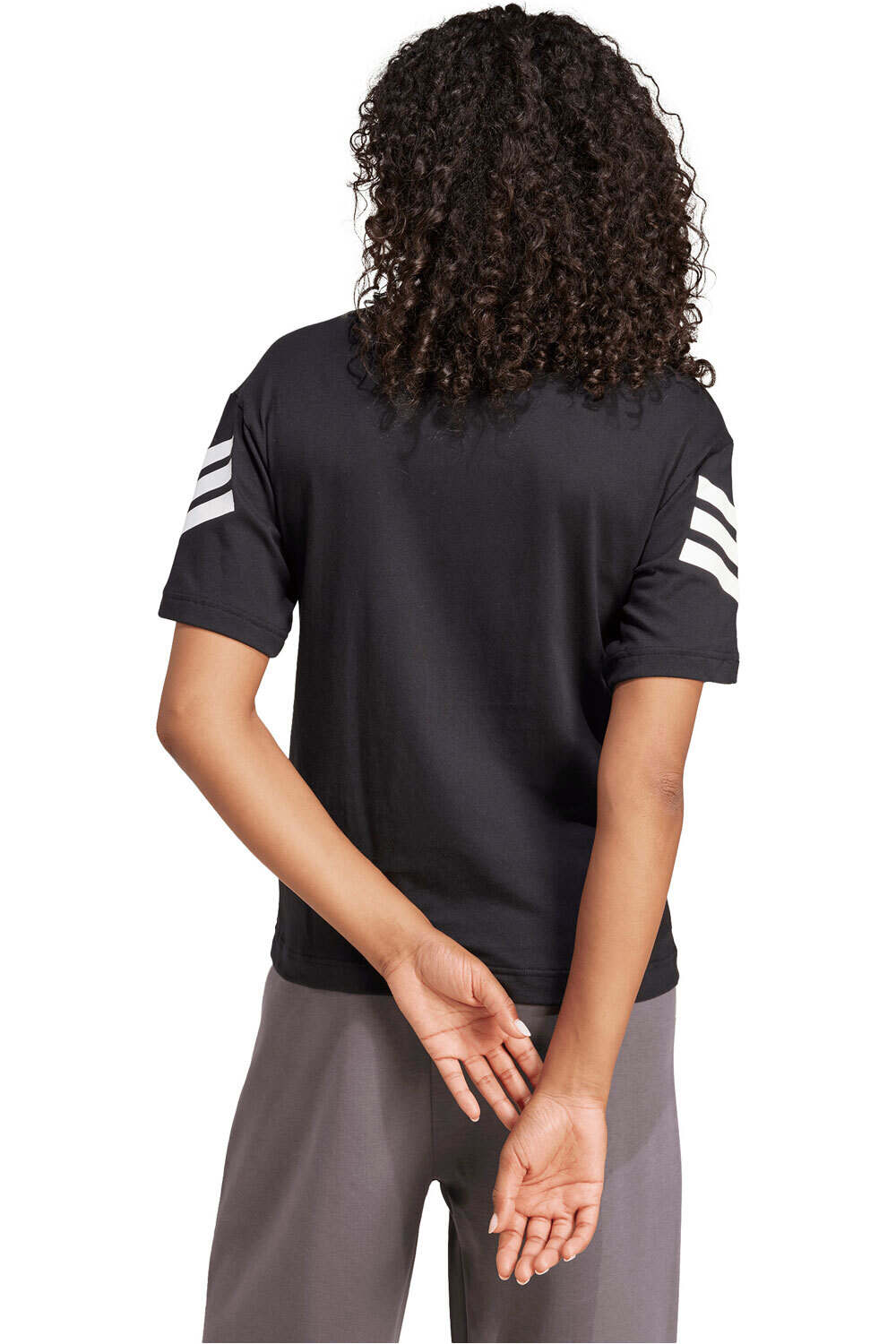 adidas camiseta manga corta mujer FUTURE ICONS THREE STRIPES vista trasera