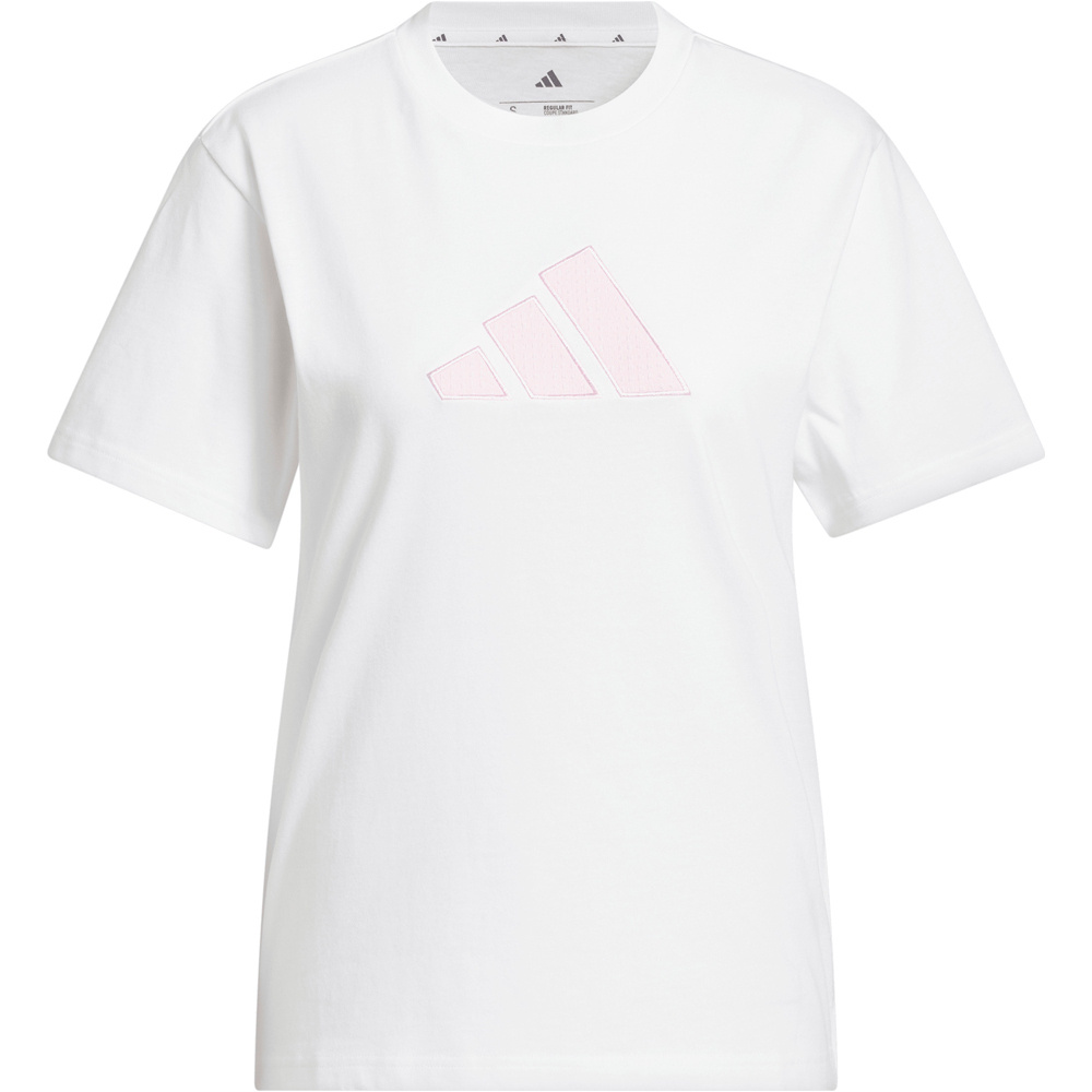 adidas camiseta manga corta mujer GINGA TEXTURIZADA CON LOGOTIPO GRANDE 04