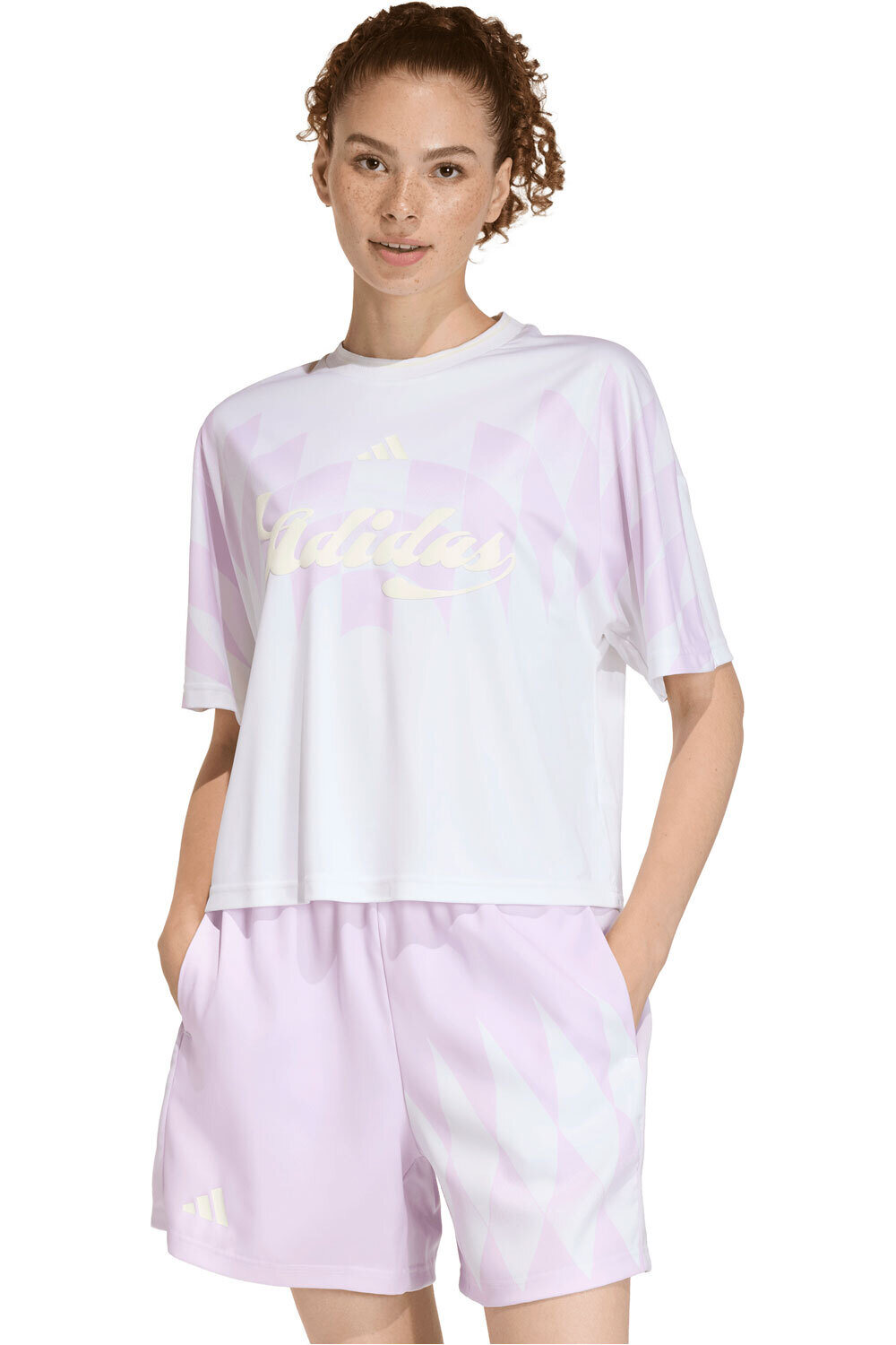 adidas camiseta manga corta mujer HOUSE OF TIRO X COMMON GOAL vista frontal