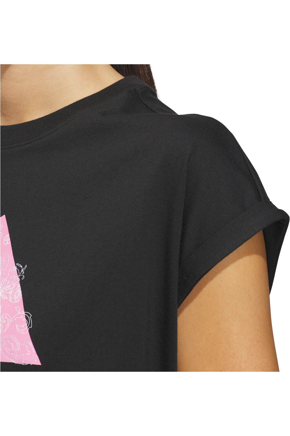 adidas camiseta manga corta mujer LOGOTIPO GRANDE WESTERN FLORALS 03