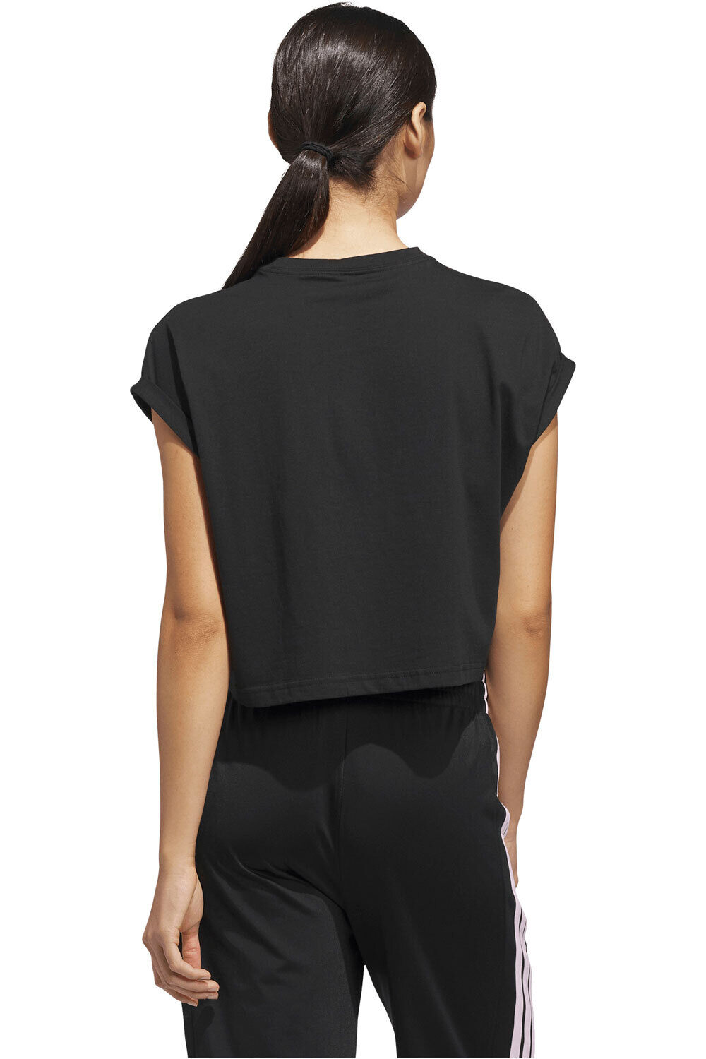 adidas camiseta manga corta mujer LOGOTIPO GRANDE WESTERN FLORALS vista trasera