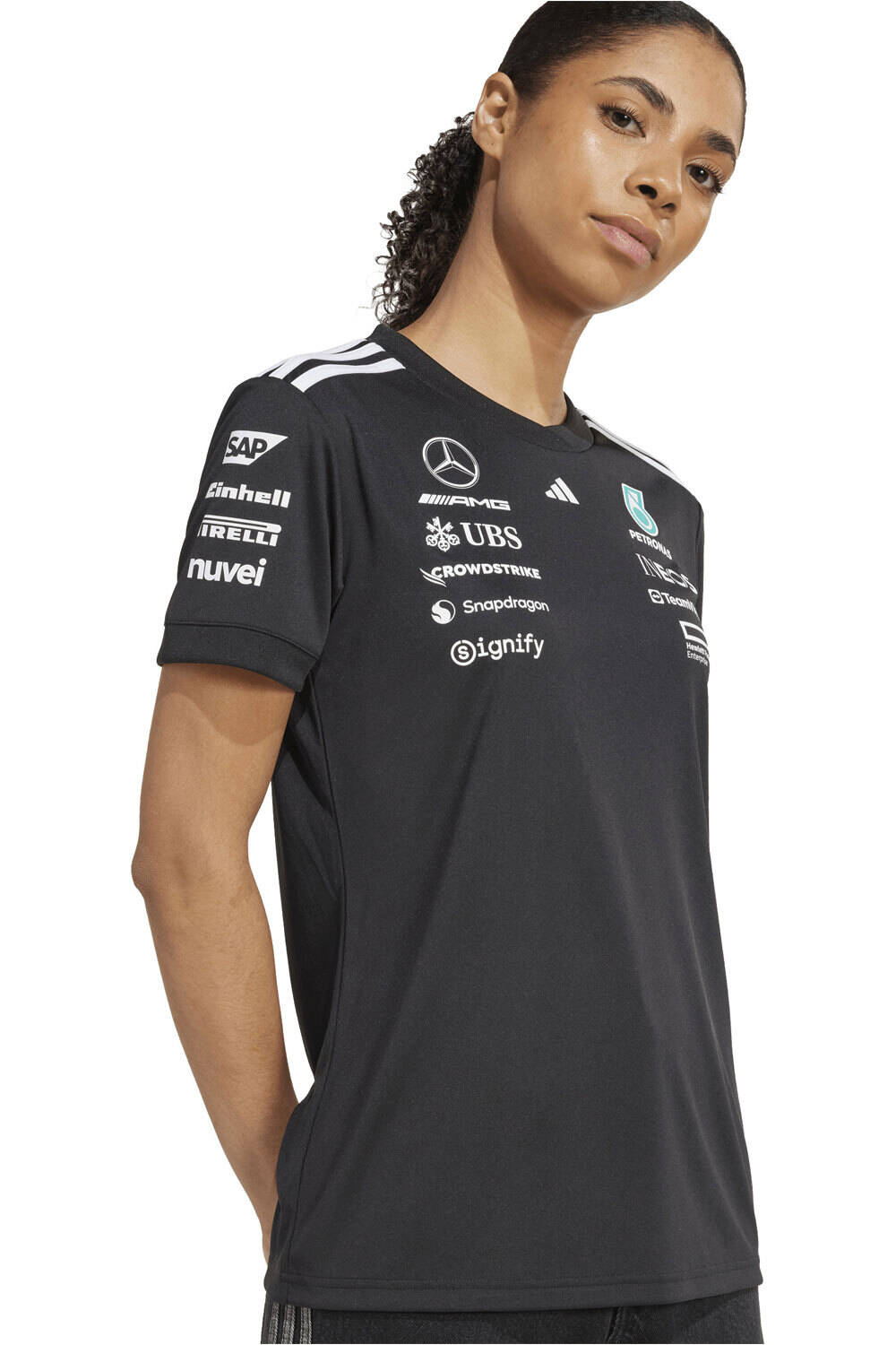 adidas camiseta manga corta mujer MERCEDES AMG PETRONAS F1 TEAM vista detalle